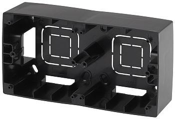 ЭРА 12-6102-06 Чёрный Коробка наклад. монтажа 2 поста, 12