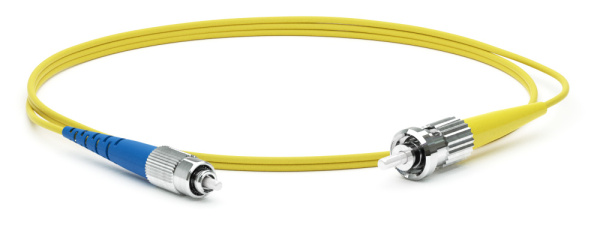 Hyperline FC-S2-9-FC/UR-ST/UR-H-3M-LSZH-YL Патч-корд волоконно-оптический (шнур) SM 9/125 (OS2), FC/UPC-ST/UPC, 2.0 мм, simplex, LSZH, 3 м 247457