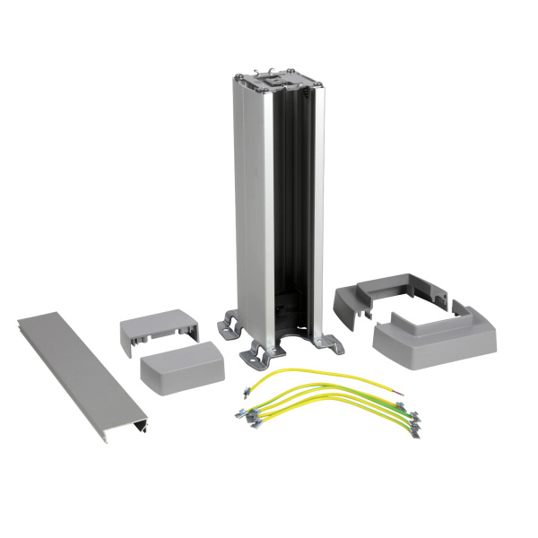 Legrand Snap-On мобильная колонна алюминиевая с крышкой из алюминия 1 секция, высота 2 метра, цвет алюминий 653001