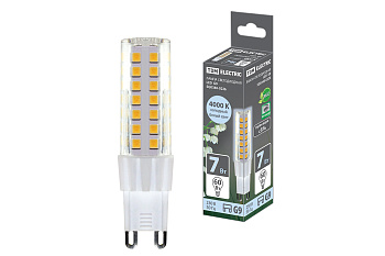 TDM Лампа светодиодная G9-7 Вт-230 В-4000 К, SMD, 17,5x65,5 мм SQ0340-0226