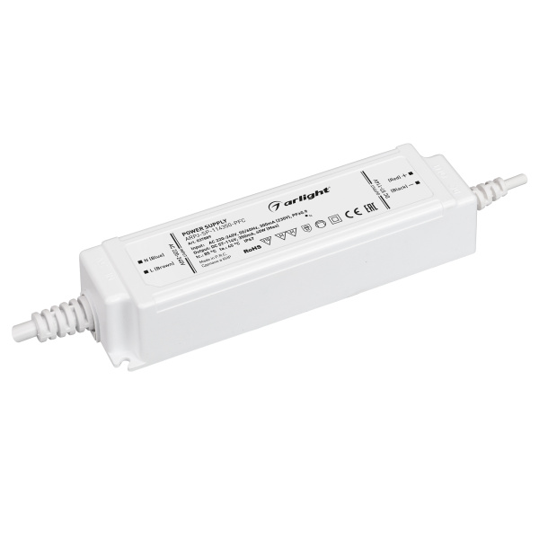 Arlight Блок питания ARPJ-SP-114350-PFC (40W, 57-114V, 0.35A) (IP67 Пластик, 5 лет) 037889