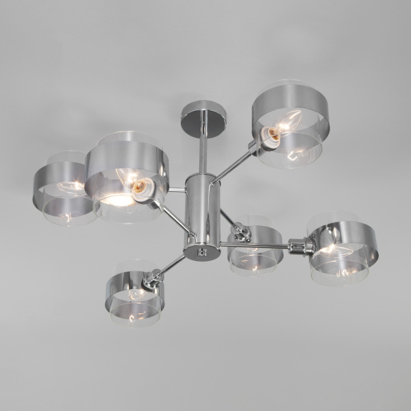 Купить Eurosvet Потолочный светильник в стиле лофт 70127/6 хром a056957