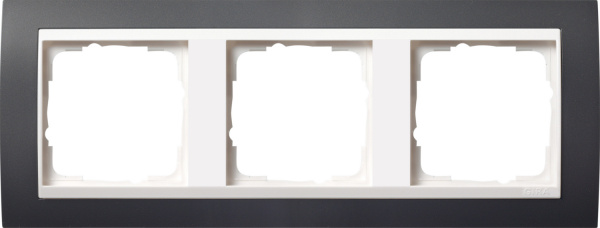 Gira Event Антрацит/Бел.глянц. Рамка 3-ая 0213328