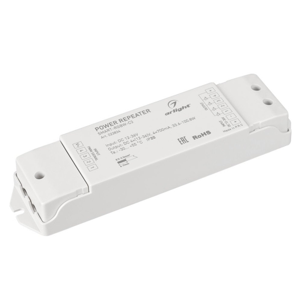Arlight Усилитель SMART-RGBW-С3 (12-36V, 4x700mA) (IP20 Пластик, 5 лет) 023834
