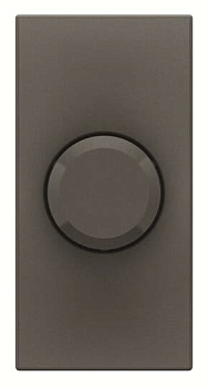 ABB Механизм электронного поворотного светорегулятора для регулируемых LEDi ламп, 2-100 Вт, 1-модульный, серия Zenit, цвет антрацит 2CLA216030N1801