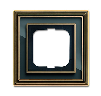 ABB BJE Династия Античная латунь/Черное стекло Рамка 1-ая 2CKA001754A4585