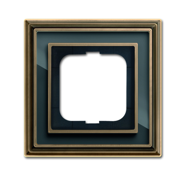 ABB BJE Династия Античная латунь/Черное стекло Рамка 1-ая 2CKA001754A4585