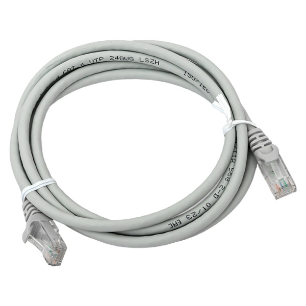 EKF Патч-корд TERACOM PRO Cat.6 неэкранированный UTP оболочка LSZH серый (2,0м)