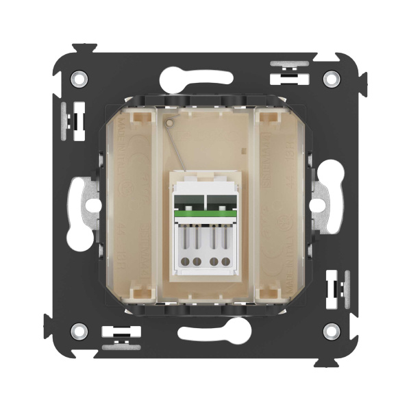 Купить DKC Компьютерная розетка RJ-45 в стену, кат.6А одинарная, "Avanti", "Ванильная дымка"