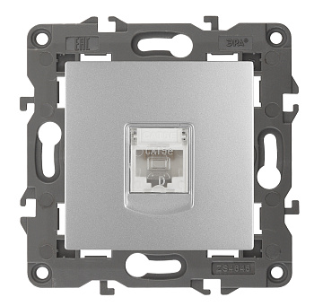 ЭРА 14-3107-03 Elegance Алюминий Розетка комп RJ45
