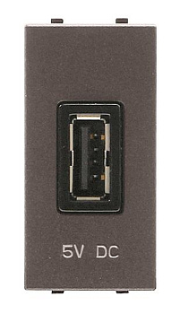 ABB NIE Zenit Серебро Механизм USB зарядного устройства, 1М, 750 мА 2CLA218500N1301