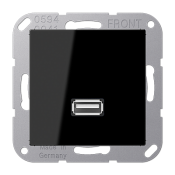 JUNG Мультимедиа разъём, чёрный MAA1122SW