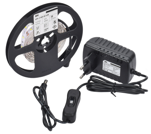 IEK Комплект DIY (2835WW60-4,8-IP20-12В 5м + др. + выкл.)