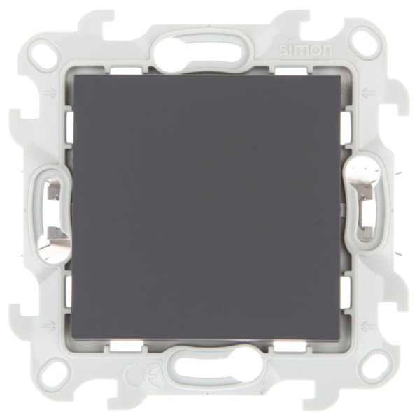 Simon 24 Графит Одноклавишный переключатель Push&Go 2420201-038