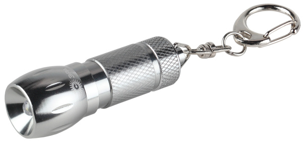 ЭРА B25 Фонарь LED брелок, алюм, батарея в компл