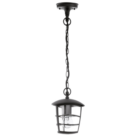 Eglo Уличный светильник подвесной ALORIA, 1х60W (E27), H685, алюминий, черный/пластик прозрачный 93406
