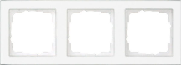 Gira E2 Белый матовый Рамка 3-ая, с полем для надписи 071322