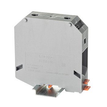 DKC Nuputuk Клемма проходная, винтовой зажим, 2 точки подключения,  95 кв.мм, серая