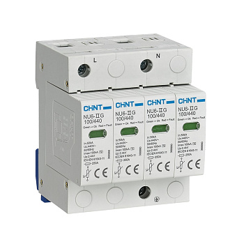 CHINT Ограничитель имп. перенапр. NU6-IIG 4Р In=40kA Uc=440B Im=100kA (R)