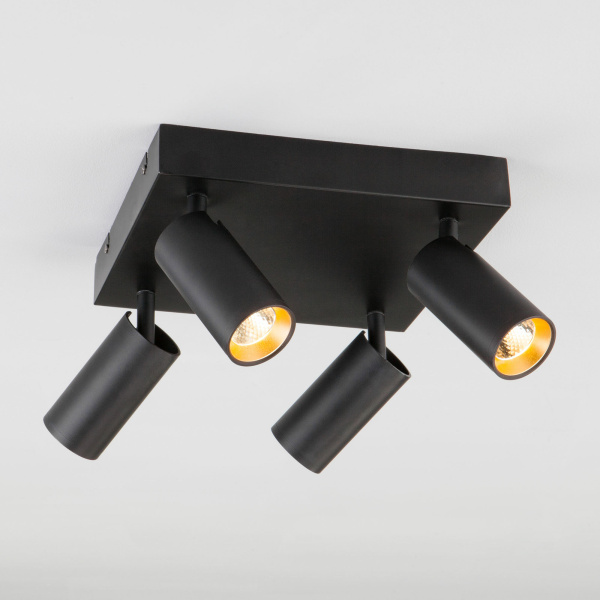 Купить Eurosvet Потолочный светодиодный светильник 20066/4 LED черный/золото 00000085110