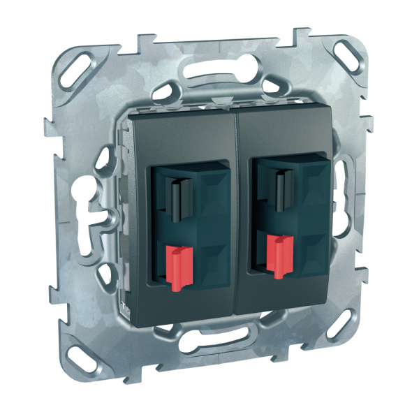 SE Unica Top Графит Аудиорозетка 2-ая MGU5.8787.12ZD