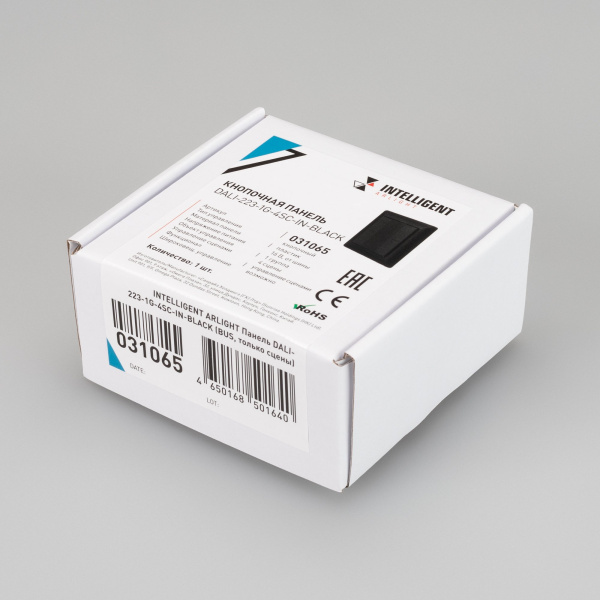 Купить Arlight INTELLIGENT Панель DALI-223-1G-4SC-IN-BLACK (BUS, только сцены) (INTELLIGENT -) 031065
