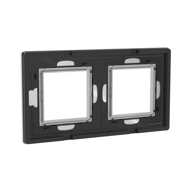 Купить DKC Рамка из алюминия, "Avanti", серая, 2 поста (4 мод.)