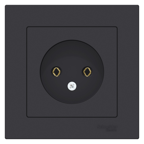 Купить Systeme Electric AtlasDesign Карбон Розетка б/з, 16А, в сборе