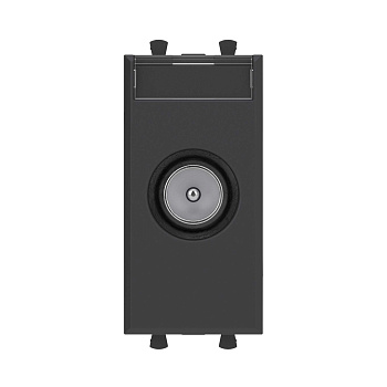 DKC Розетка TV оконечная модульная, "Avanti", "Черный матовый", 1 модуль