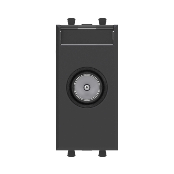 DKC Розетка TV оконечная модульная, "Avanti", "Черный матовый", 1 модуль