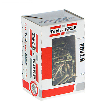 Tech-Krep Саморезы универсальные  20х3,0 мм (200 шт) желтые - коробка с ок. 102225