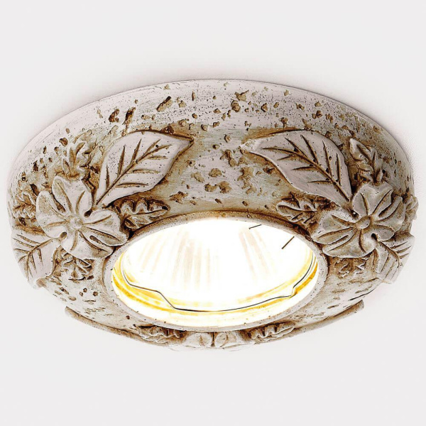 Купить Ambrella Встраиваемый точечный светильник D2970 BG бежевый гипс