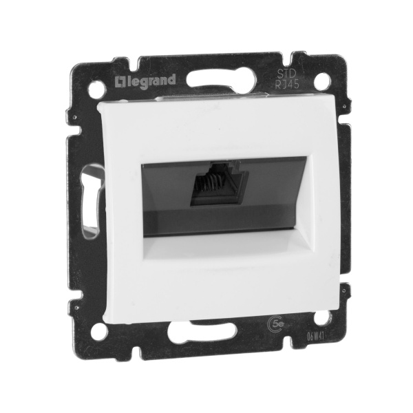 Купить Legrand Valena Бел Розетка комп(RJ45) 1-ая 5кат.крепление винт.(без лапок) 774238