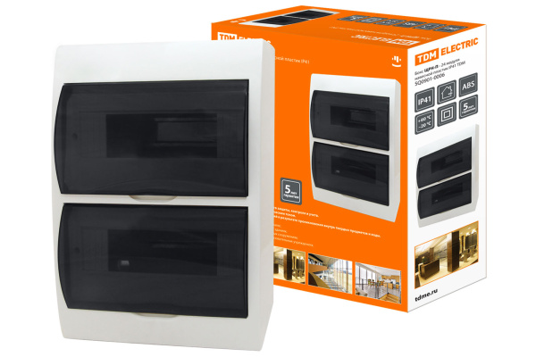 TDM Бокс ЩРН-П-24модуля навесной пластик IP41 SQ0901-0006