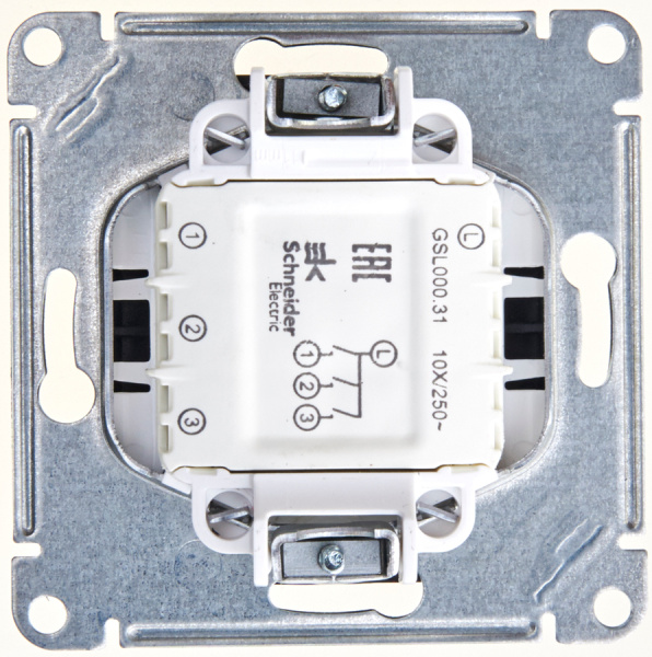 Купить Systeme Electric Glossa Антрацит Выключатель 3-клавишный сх.3, 10AX