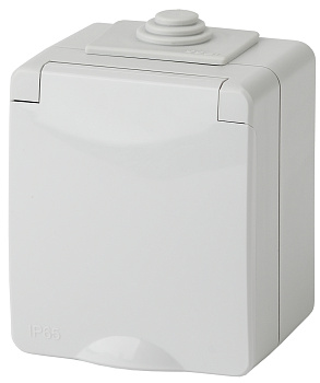 ЭРА 11-2601-03 Эксперт Серый Розетка с/з ОУ IP65