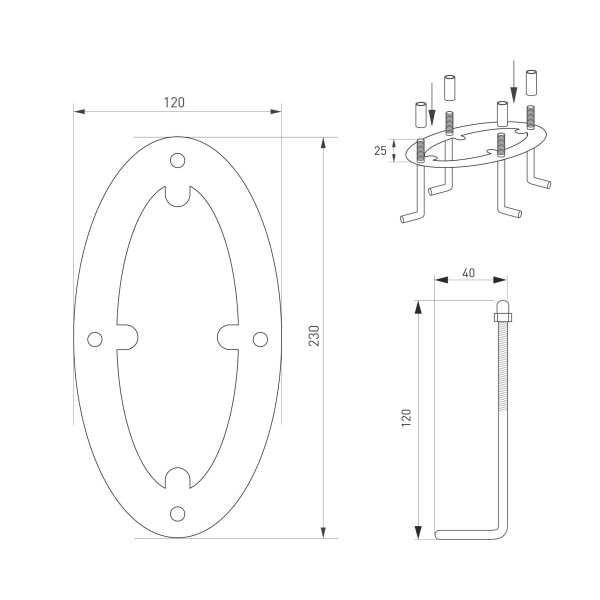Купить Arlight Светильник LGD-MUSE-BOLL-H1500-18W Warm3000 (DG, 328 deg, 230V) (IP65 Металл, 3 года) 035395