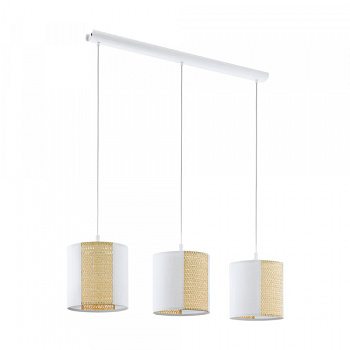 Eglo 43402 Подвес ARNHEM, 3х40W(E27), L1020, B240, H1100, сталь, белый/бумага, водоросли, белый, коричневый