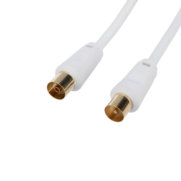 Шнур TV шт - TV гн 5М Белый Rexant 18-0005