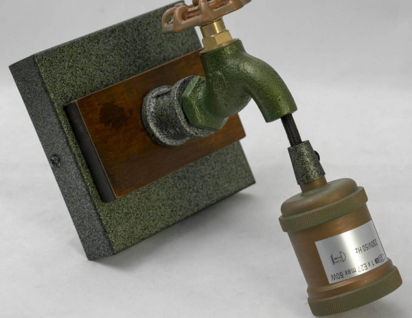 Lussole LOFT Металл/дерево Коричневый /  Без плафона Светильник настенный E27 60W LSP-9191 Купить Lussole LOFT Металл/дерево Коричневый /  Без плафона Светильник настенный E27 60W LSP-9191