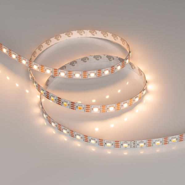 Arlight Лента SPI-B60-10mm 12V Warm2700-PX1-RAM (9.3 W/m, IP20, 5060, 5m) (бегущий огонь) 033438