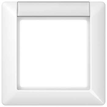 JUNG Рамка 1-кратная для вертикальной и горизонтальной установки с полем для надписи белая AS581NAWW