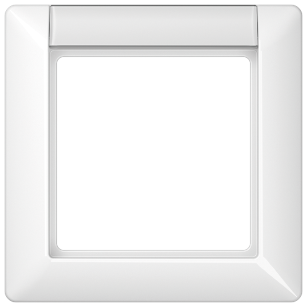 JUNG Рамка 1-кратная для вертикальной и горизонтальной установки с полем для надписи белая AS581NAWW