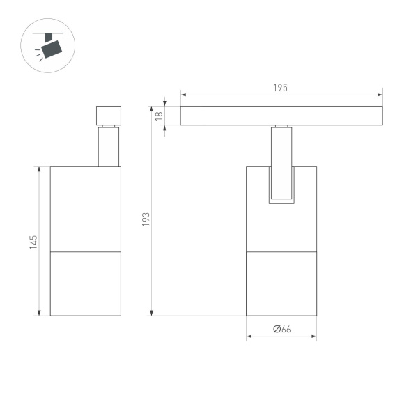 Купить Arlight Светильник MAG-ORIENT-SPOT-ZOOM-R65-15W Day4000 (BK, 34-60 deg, 48V) (IP20 Металл, 3 года) 037458