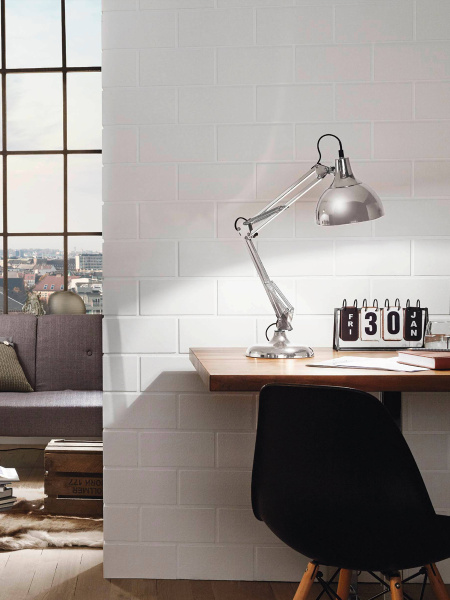 Купить Eglo Лампа настольная BORGILLIO, 1X60W (E27), основа Ø190, Н710, сталь, хром 94702