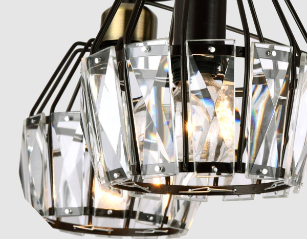 Купить Ambrella Подвесная люстра с хрусталем TR5870/5 DCF/SB темный кофе/бронза E14 max 40W D620*370