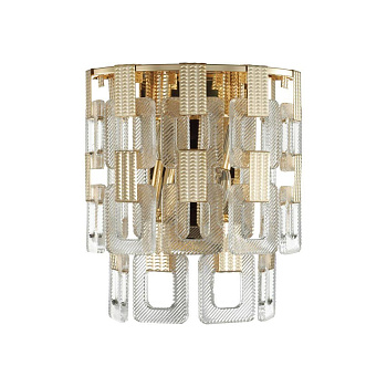 Odeon Light 4989/2W HALL ODL22 389 золотой/стекло Бра E14 2*40W BUCKLE
