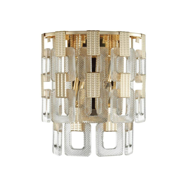 Odeon Light 4989/2W HALL ODL22 389 золотой/стекло Бра E14 2*40W BUCKLE
