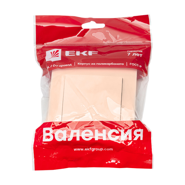 Купить EKF PROxima Валенсия выключатель 1-кл. 10А кремовый