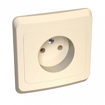 Systeme Electric Этюд Крем Розетка 1-ая б/з без шторок